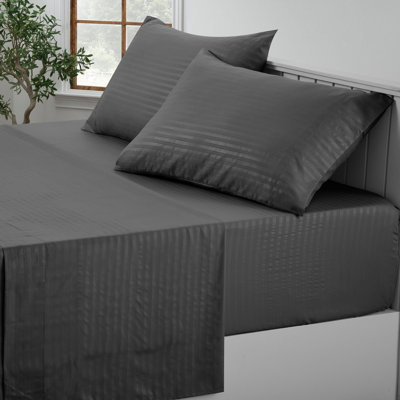 Lux Decor Collection Stripes Bed Sheets Microfiber Bedding Set with Fitted, Flat Sheet & Pillowcase