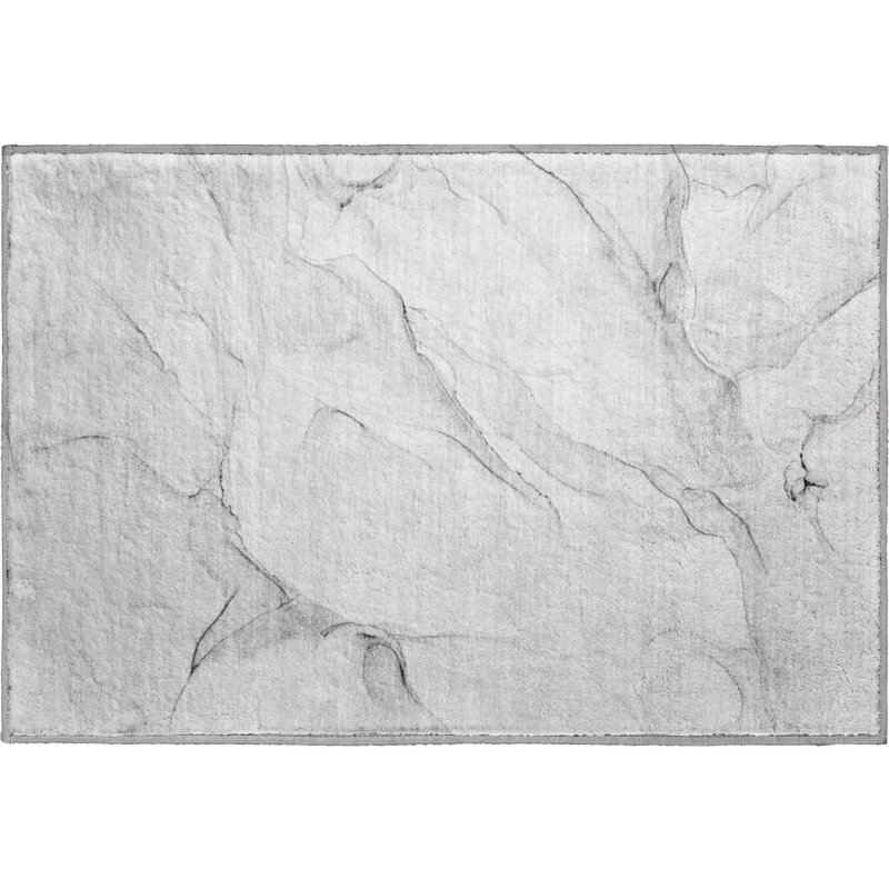 Premium Machine Washable Cerrito AMF515 Gray Rug, Rectangle 1'8" x 2'6"