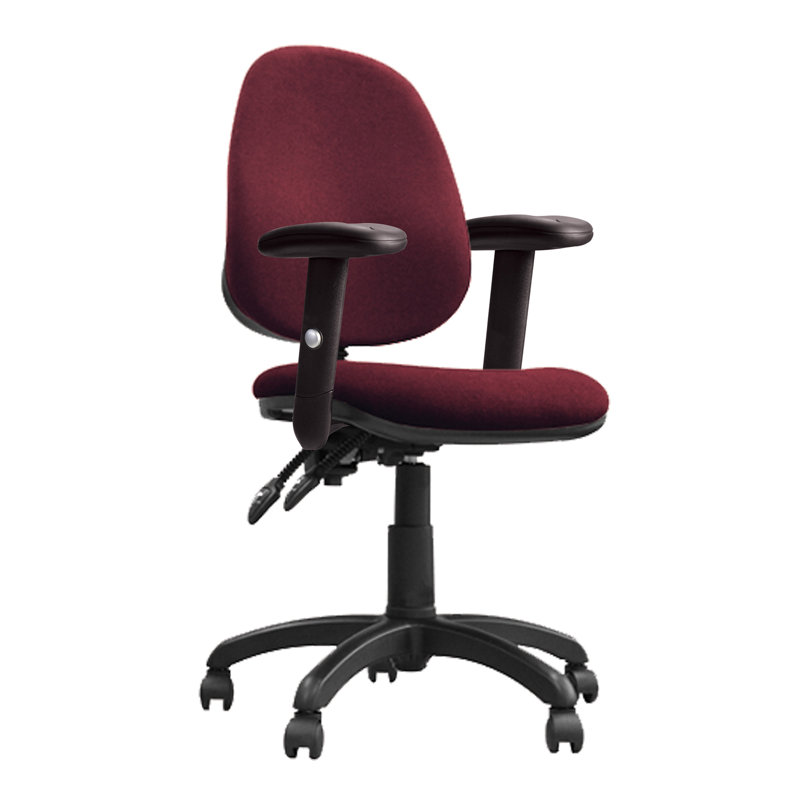 Latitude Run Milania Twill Office Chair, Wine