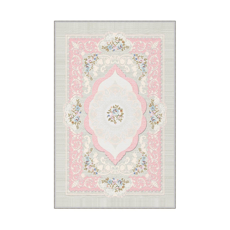 Premium Hall Carpet (3.3 x 6.6 ft), 100% Polyester, 0.3 in Pile Height | Antibacterial, Non-Slip PVC Dot Underside, 650 g/m² | Durable Woven Design, 3D Digital Printing, Machine Washable, Ideal for Home Décor
