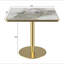 Table carrée bistro moderne tulipe 31,5 pouces avec plateau en faux marbre, facile à assembler, structure en métal robuste-1069180293