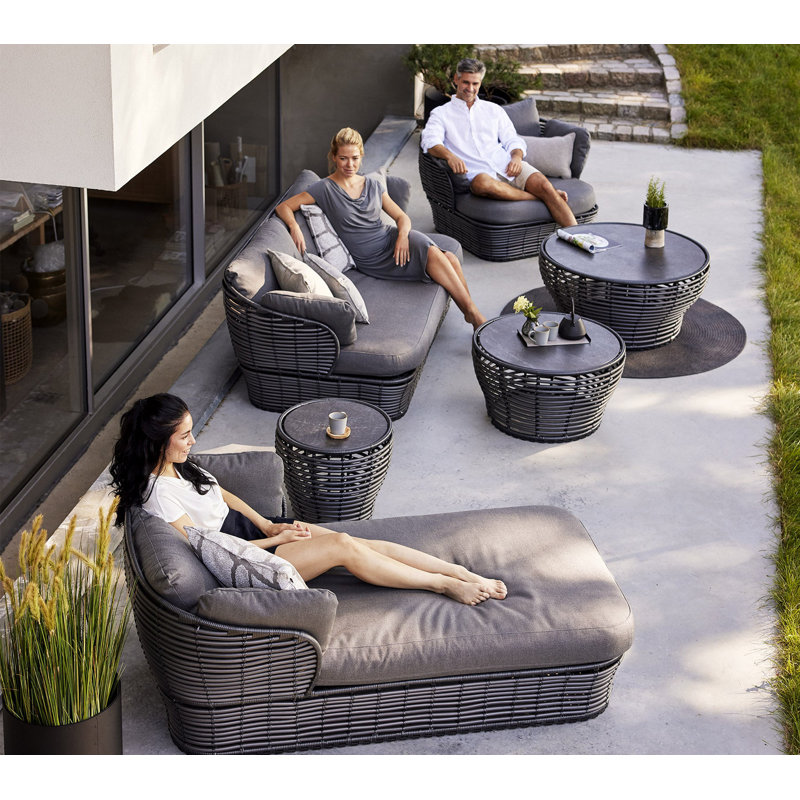 Basket Lounge Chair, Gray, Graphite