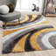 Tapis jaune à motif géométrique Koo-584622817