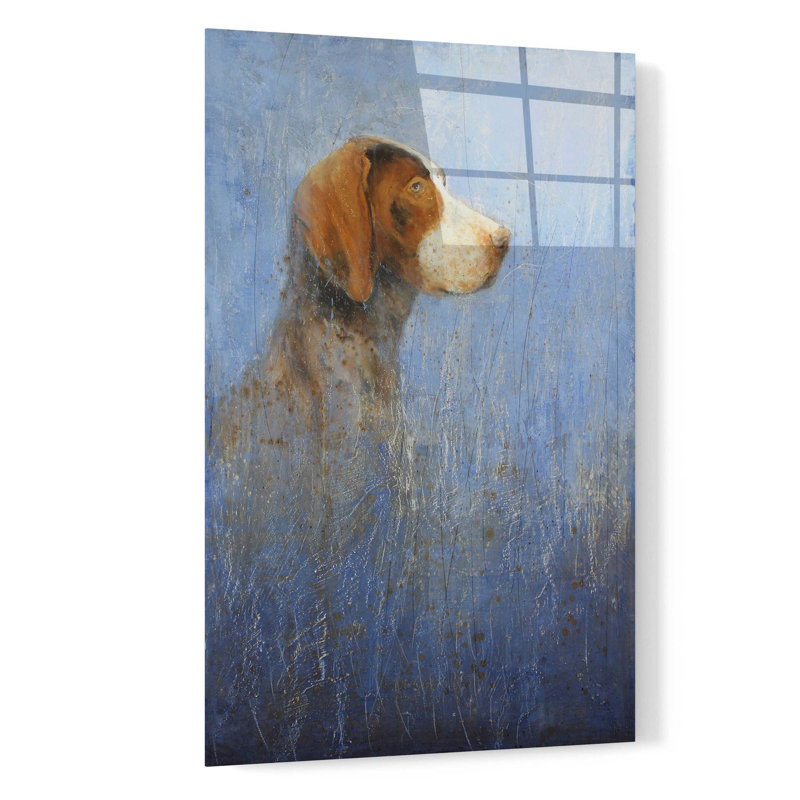 «A Very Good Dog» par Matt Flint, art mural en verre acrylique, H 24 po x l 16 po
