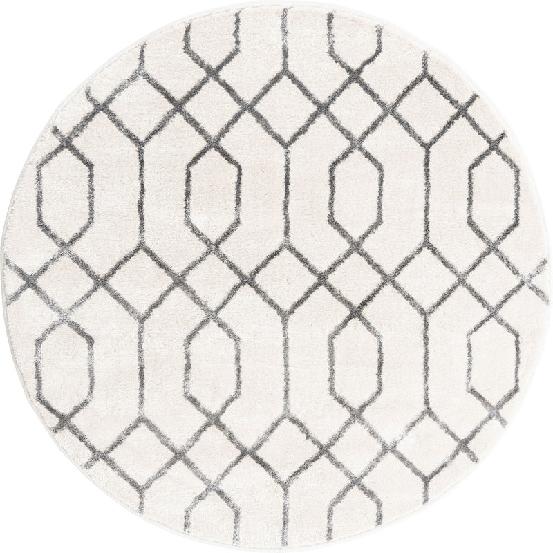 Corando Geometric Indoor Rug, Round 5'3"