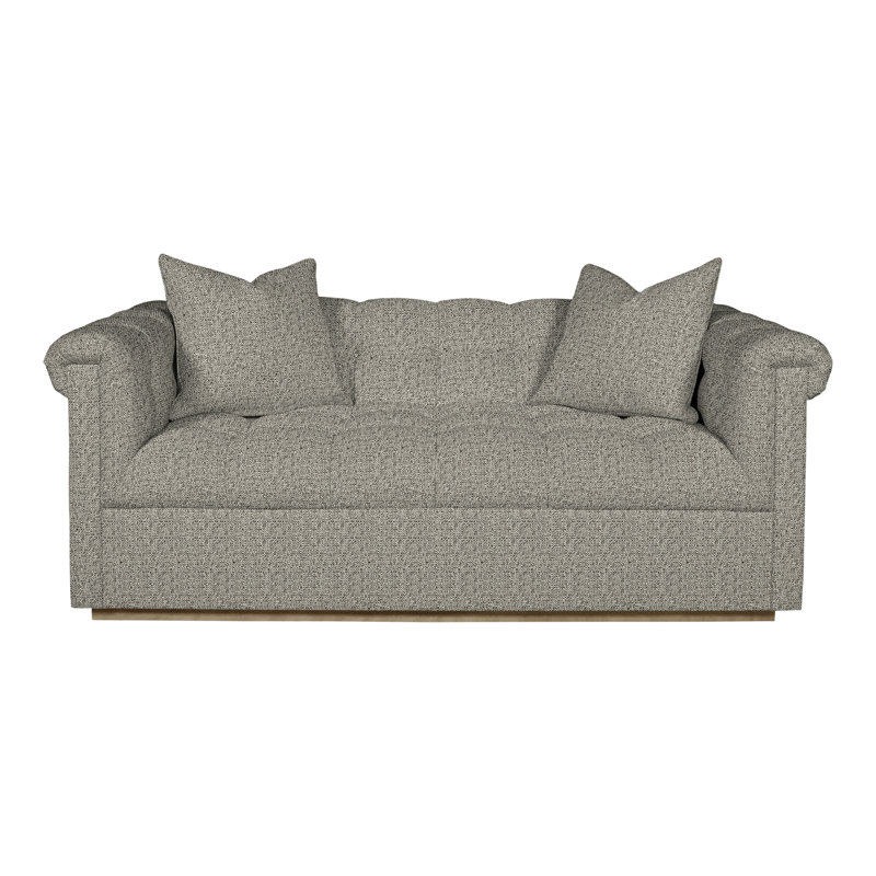 Causeuse rembourrée Thom Filicia Home, Graphite Tuck, Hampton