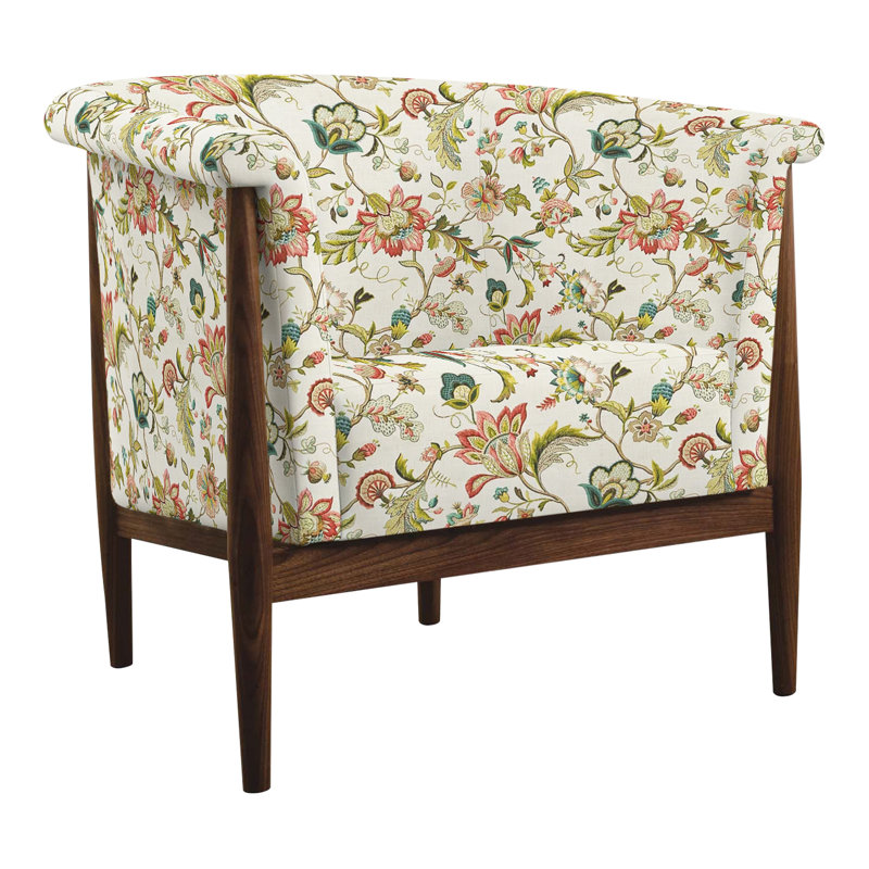 Fauteuil demi-tonneau l 34,5 po Walnut Grove, Perigold INGRID 317