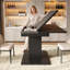 Extendable Dining Table with Hidden Storage & Locking Tabletop – 120×120cm-713665553