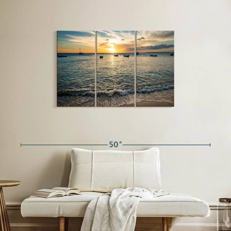 Coucher de soleil Curacao Gillard, H 24 po x l 38 po