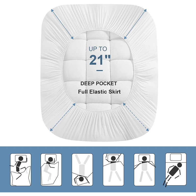 2" Down Alternative Mattress Topper, Twin