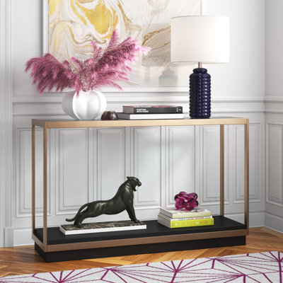 Loula 48'' Glass Top Console Table
