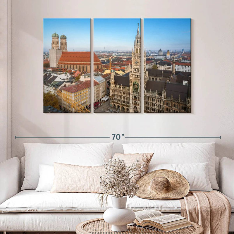 Rorry Munich City Landmarks, 32" H x 50" W