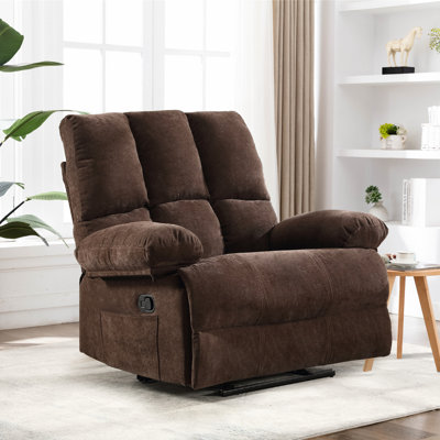 Acotas Oversized Chenille Standard Recliner Chair