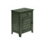 Table d'appoint, table de chevet, tiroir de rangement, bout, table d'appoint, chambre à coucher, rangement, placage vert antique