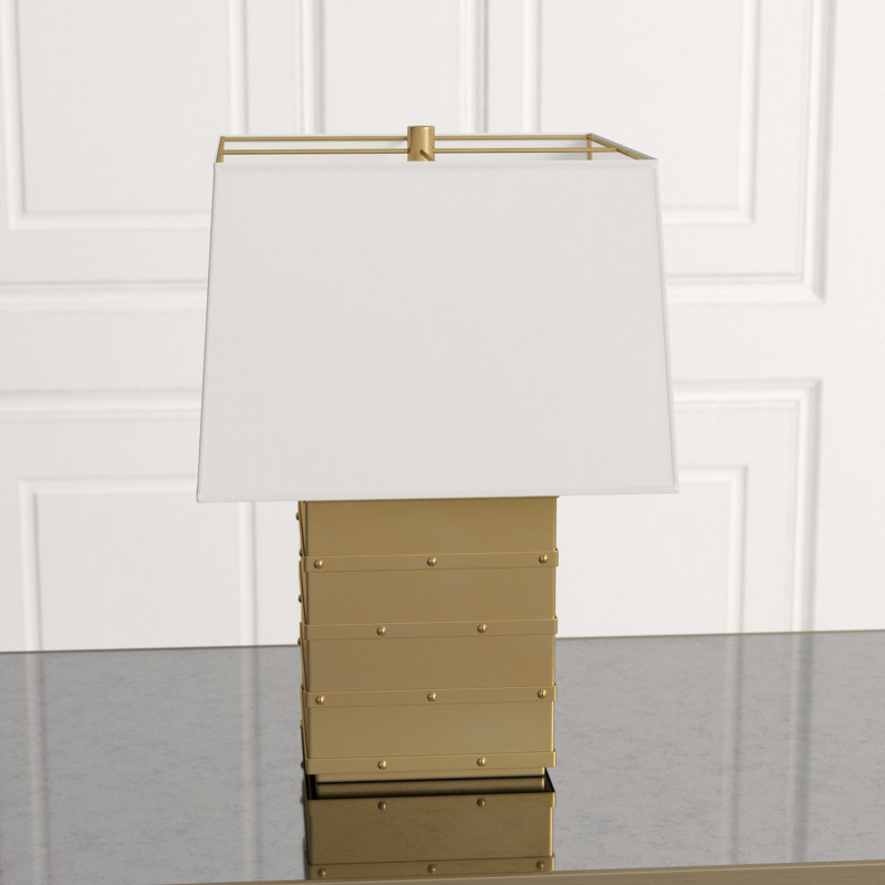 Bleeker Metal Table Lamp, Natural Brass