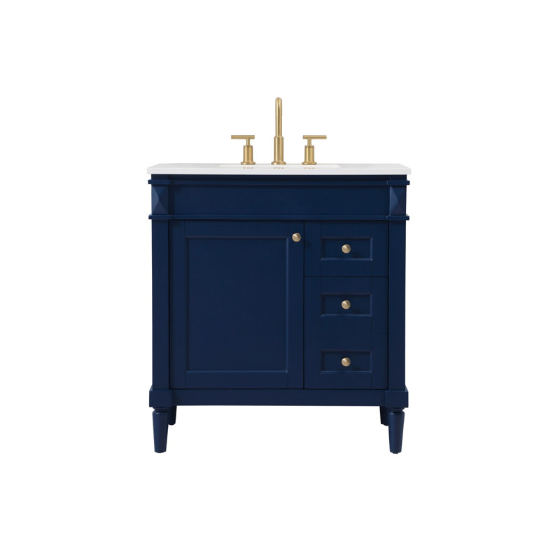Ensemble de meuble-lavabo simple 32 po Readington, Bleu
