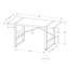 Bureau d'ordinateur, bureau personnel, ordinateur portable, L 48 po, travail, stratifié brun, métal noir, contemporain, moderne-259104662