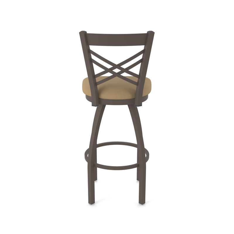 820 Catalina Swivel Stool, Bronze, Vinyl-Canter Sand, Extra Tall (36" Seat Height)