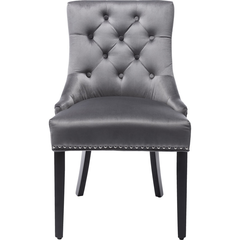 Chew 50cm H Tufted Velvet Upholstered Wing Back Side Chair