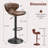 Costway Swivel Upholstered Adjustable Height Counter Stool with Metal Frame-55177137