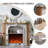 51.18"Retro White Carved Electric Fireplace-118103092