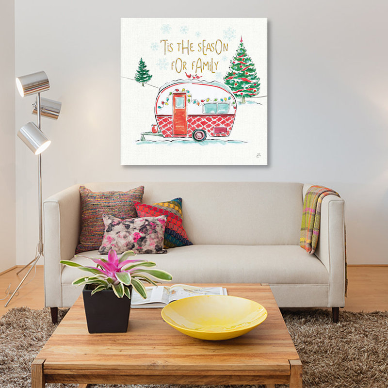 «Christmas in the Country VI», art textuel sur toile, H 12 po x l 12 po x P 1,5 po, Pas de tapis, Toile tendue