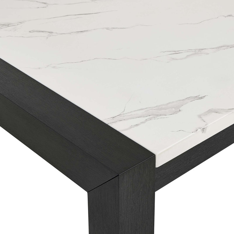 Table de salle à manger 7PCS avec 6 chaises rembourrées, 7 pièces : table, 6 chaises
