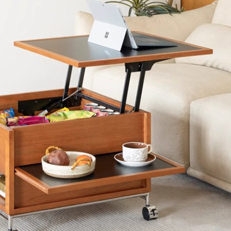 Retro creative design movable coffee table, Brown