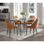 Chaise d'appoint en velours capitonné Jaquale
