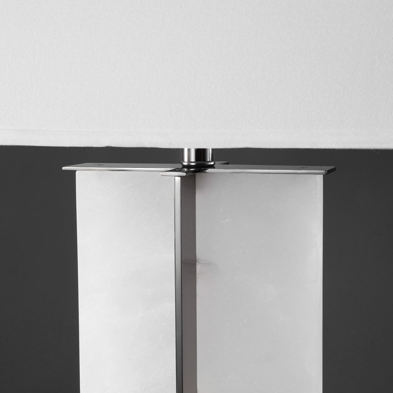 Pulcherie Table Lamp, White/Black