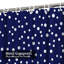 Rideau de douche à pois bleu marine avec 12 crochets-1973711070