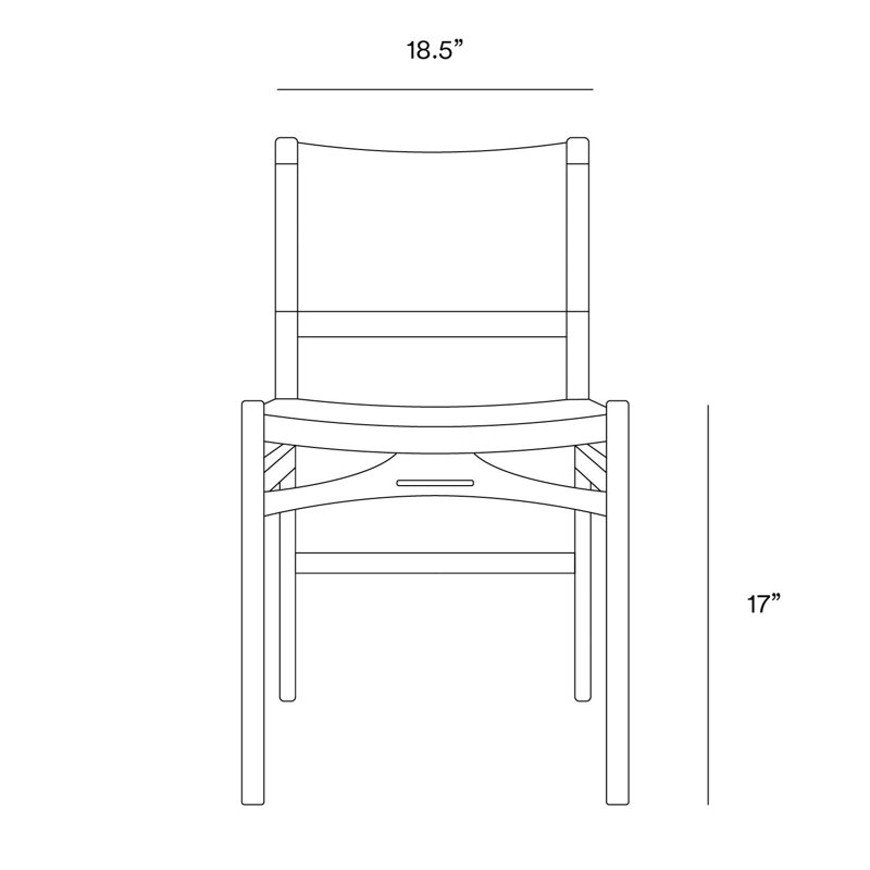 Chontales Dining Chair, Colonial, Coffee