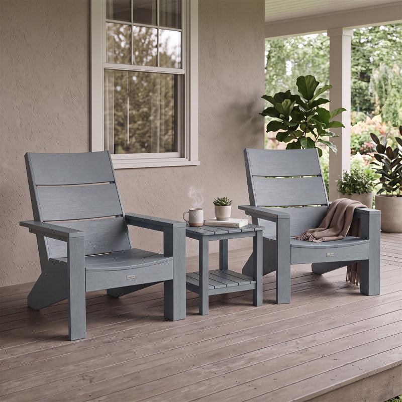 Chaise 3 panneaux Muskoka 001 en polymère, Gris