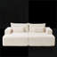 Canapés modulaires, canapé surdimensionné sans assemblage 87 po, 2 tabourets amovibles pour le salon | Velours côtelé | Beige