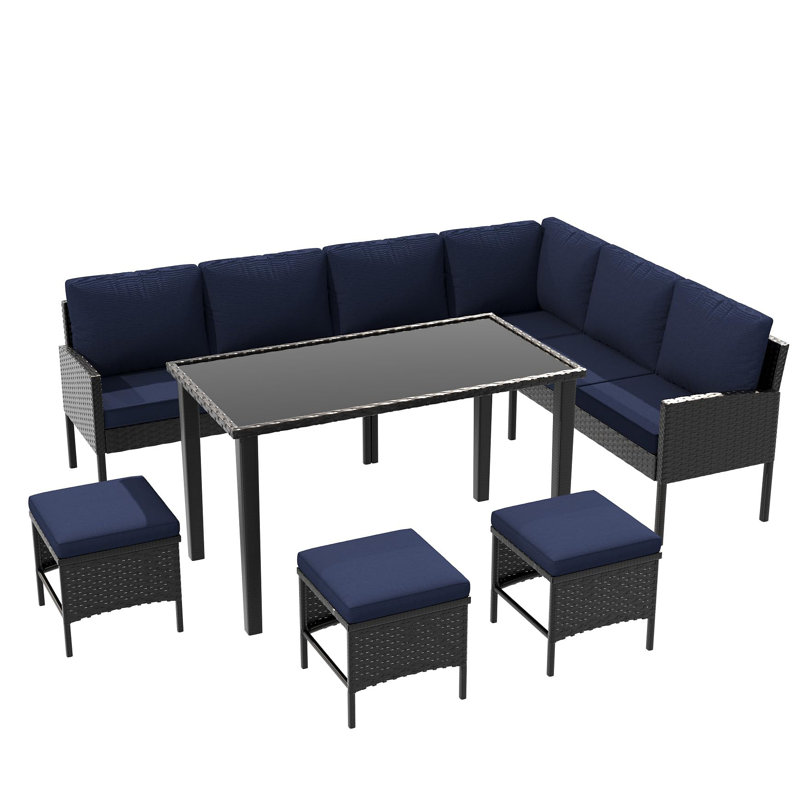 Ensemble de 7 pièces de mobilier d'extérieur pour petit patio