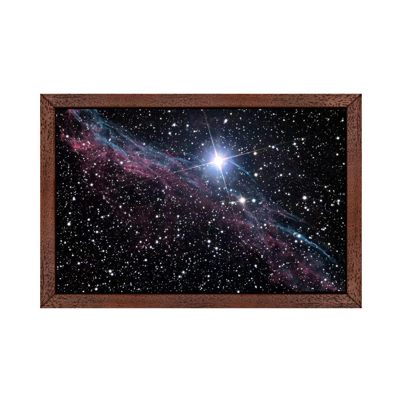 Veil Nebula by NASA - Wrapped Canvas Print, Brown Framed Canvas, 101.6 cm H x 66.04 cm W x 1.91 cm D