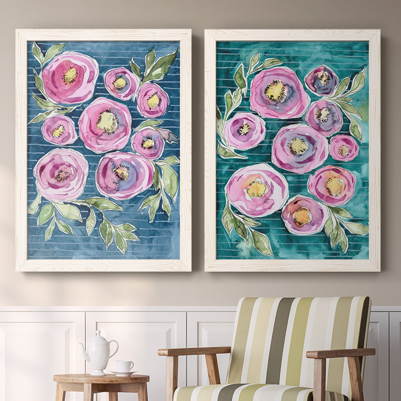 Toile avec cadre floral I-Premium Floral Radiance - prêt à accrocher