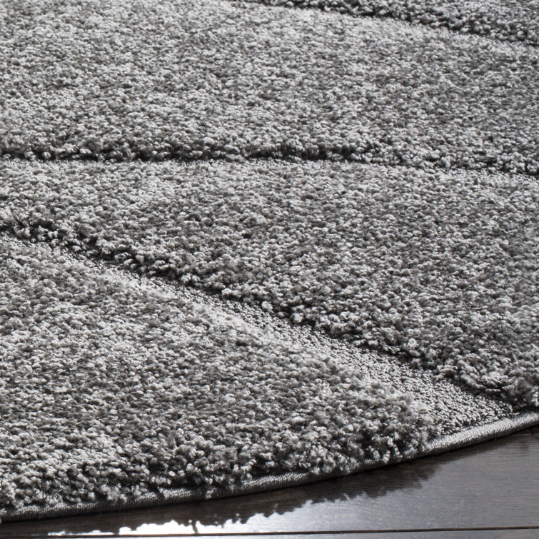 Ashal Abstract Charcoal Gray Area Rug