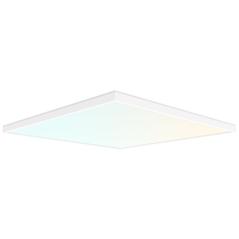 Slim Surface Mount Panel Light 5CCT 2700K-5000K Dimmable LED Panel Light 5500 Lumens Edge Lit Damp Rated ETL