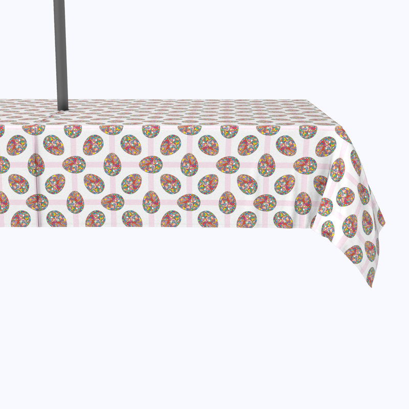 Palmer Geometric Easter Tablecloth, 104" x 60"