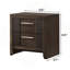 Table de chevet contemporaine en bois 2 tiroirs 1pc-2059262991