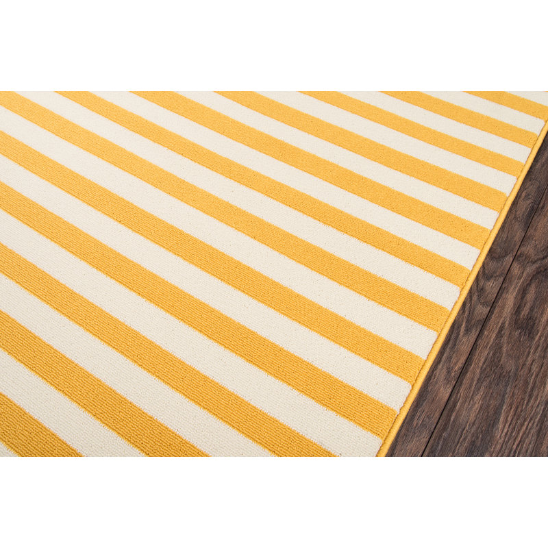 Yepez Striped Indoor / Outdoor Rug, Rectangle 1'8" x 3'7"