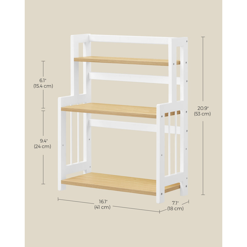 Freestanding Spice Rack, White/Natural