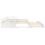 Lit de jour extensible avec couchette, lit de jour en bois avec couchette, blanc (OLD SKU: WF194887AAK)-2028634618