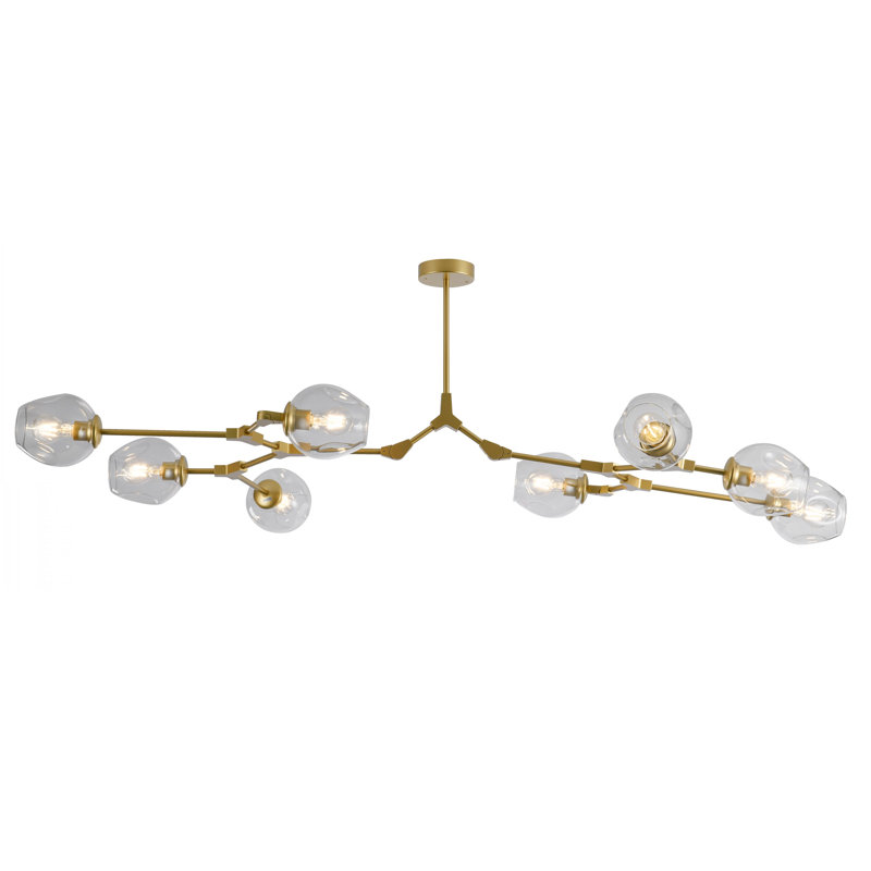 Lustre linéaire moderne Spoutnik 8 lumières Eilers