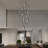 Pawnee 16-Light Black Cylinder Chandelier with Crystal Balls, Dimmable LED Lights & Remote Control for High Ceilings