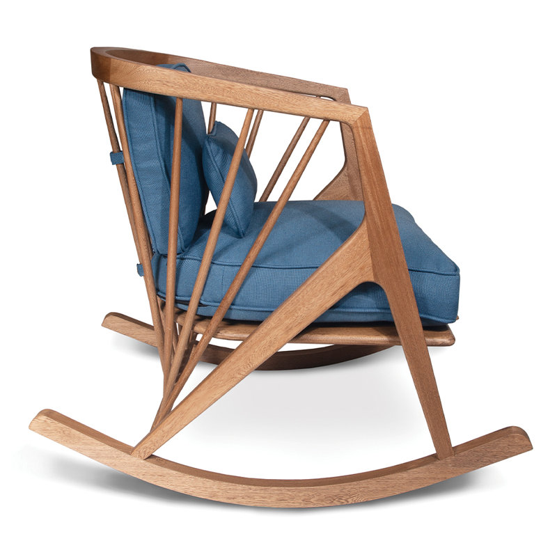 Victoria Solid Wood Rocking Chair, Natural, Drom 42