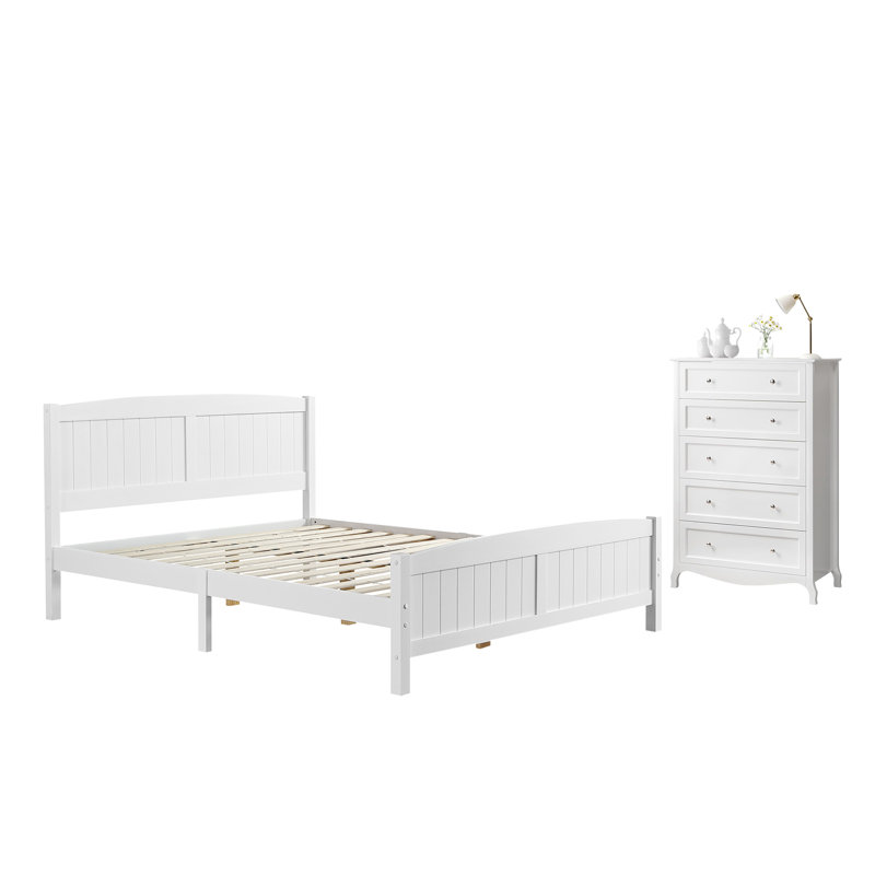2 Piece Bedroom Set Twin Bed, Twin, 2 Pcs: Bed, Chest