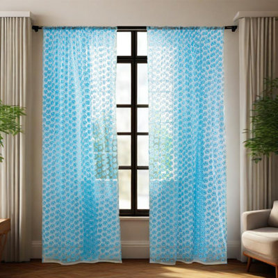 2 pièces de rideaux transparents avec passe-tringle de style moderne avec passe-tringle et rideaux transparents en gaze pour salon, salle à manger, cuisine, chambre à coucher, 79 x 39,4 pouces, ensemble de 2 panneaux