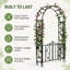 200 cm H x 110 cm W Iron Fan Trellis